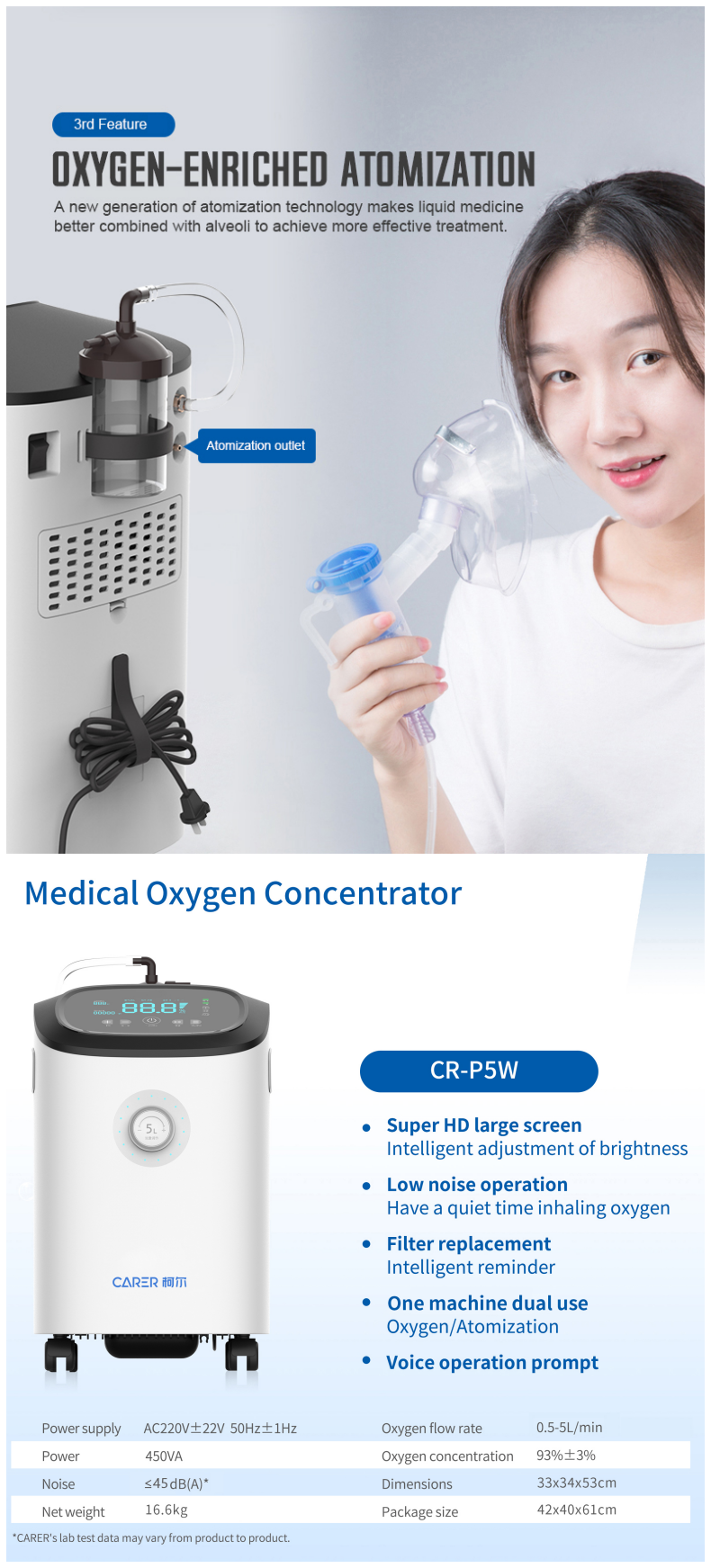 Coronavirus Pneumonia Adjustable New Oxygen Therapy Machine from China